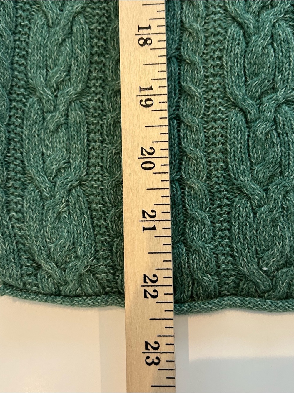 Lauren Ralph Lauren – Women’s L – Green 100% Cotton Cable Knit Boatneck Sweater - Picture 6 of 8